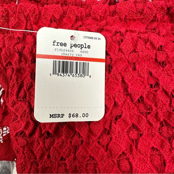 Free People Adella Cami in Cherry Red - Picture 7 of 8